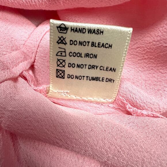 Olivaceous Tank Top Cross Back Split Open Back Pink Sleeveless Crop Women's‎ S - Picture 7 of 8